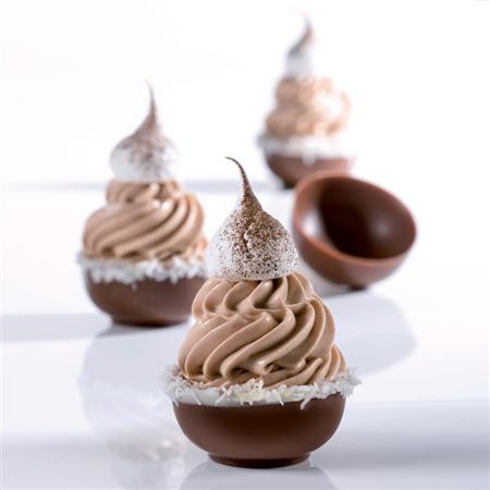 Polycarbonate mould 15 Chocolate Small Bowls Ø 4 x H 1.85 cm, 10 gr