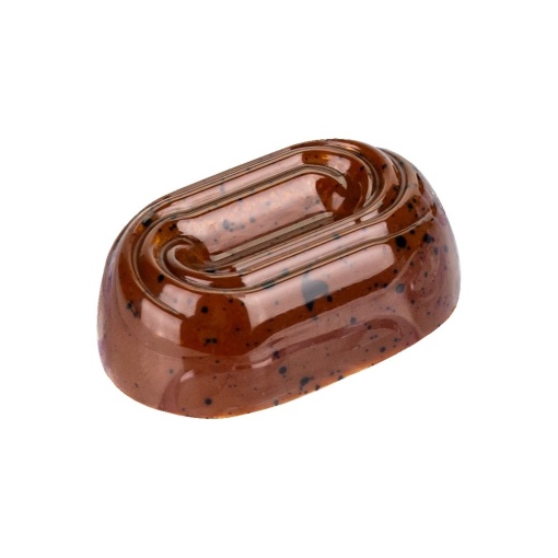 Polycarbonate mould 20 Praline Biscuit, 3.8 x 2.55 x H 1.35 cm, 10.5 gr