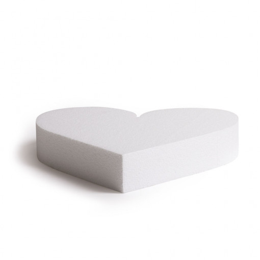 Polystyrene heart mould R 40 x H 5 cm