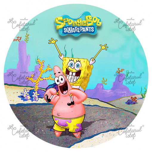 Printed Sugar Paste SpongeBob SpongeBob Model 1, Ø 20 cm - Confectioner Istet