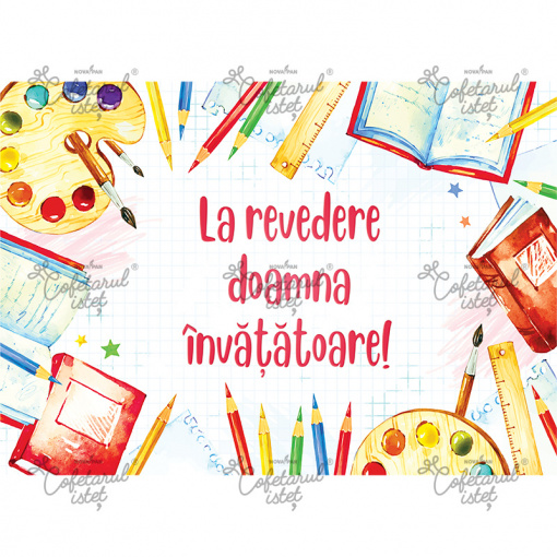 Printed Waffle Celebrations - End of School Year Model 11, A4 - Confectioner Istet