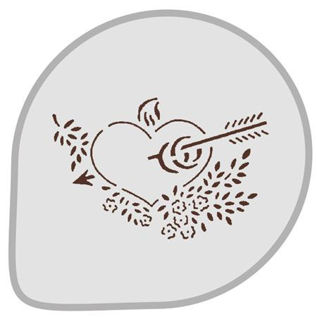*Sablon műanyag kerek dekorációs szerelem - Házasság Ø 26 cm