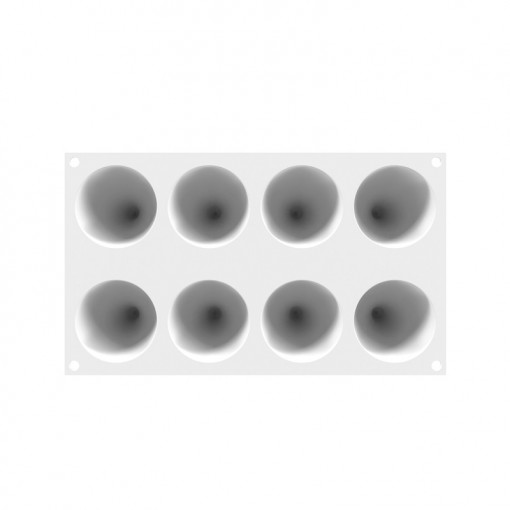 Silicon Vega mould Ø 6.4 x H 6.8 cm, 8 cavities, 90 ml
