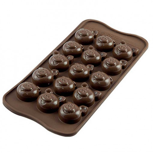Silicone Praline mould Silikomart Praline Porcupines 3.1 x 2.9 x H 1.5 cm, 6 ml, 15 cavities (SCG35)