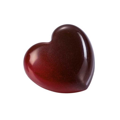 Snack Chocolate 4.5 x 4.2 x H 1.6 cm - Polycarbonate Heart mould, 12 cavities