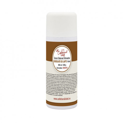 SPRAY VELVET - Оцветител за храна Шоколад с мляко 400 мл