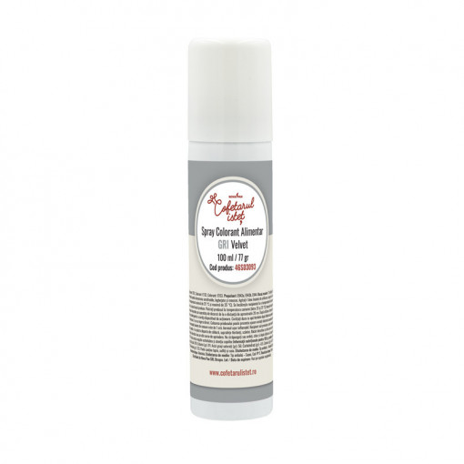SPRAY VELVET VELVET - Сив хранителен оцветител 100 ml