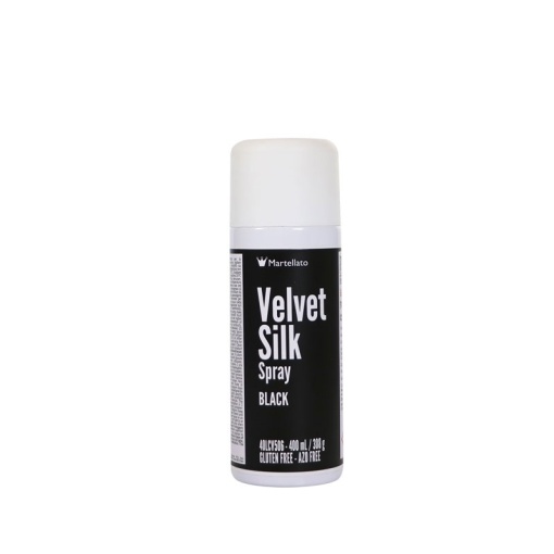 SPRAY VELVET VELVET Silk - хранителен оцветител черен, 400 ml