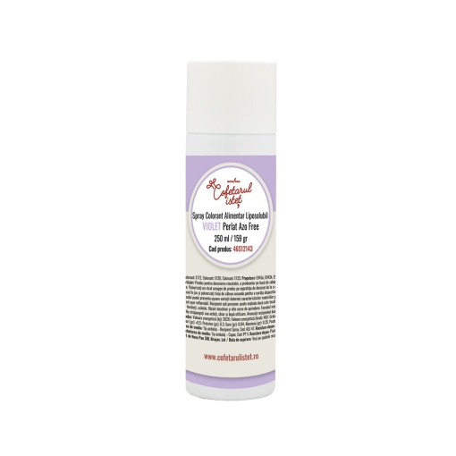 SPRAY Violet Pearly Violet - zsírban oldódó élelmiszer színezék 250 ml, Azo mentes