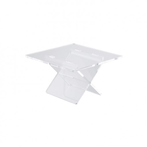 Suport Bufet Plexiglas Transparent 30 x 30 x H 19 cm