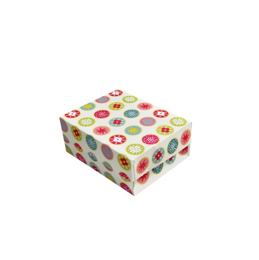 Téglalap alakú sivatagi doboz, karton Kaleidoszkóp design 13,5 x 16,7 x H 9 cm