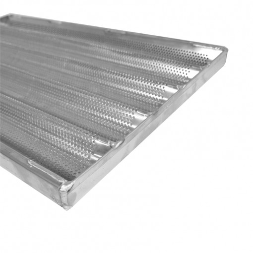 Tray Baguette 60 x 40 cm - 5 Longitudinal Channels, Welded Frame