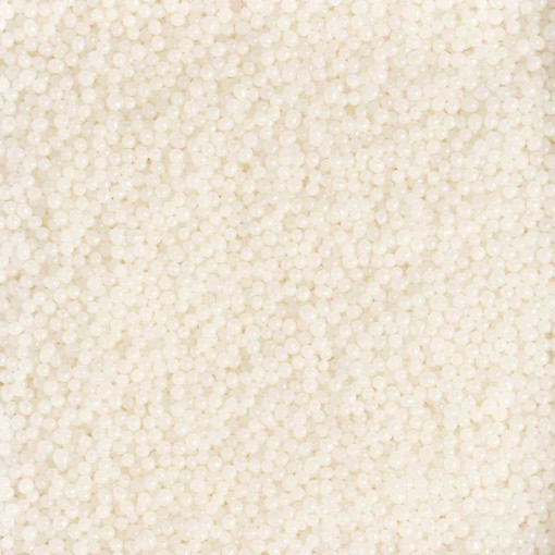White Sugar Pearls Glitter Ø 2mm, 1 Kg