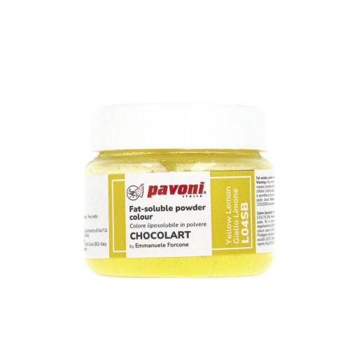 Мастноразтворим хранителен оцветител на прах, CHOCOLART Yellow-Lam Yellow без E171, 40 гр.