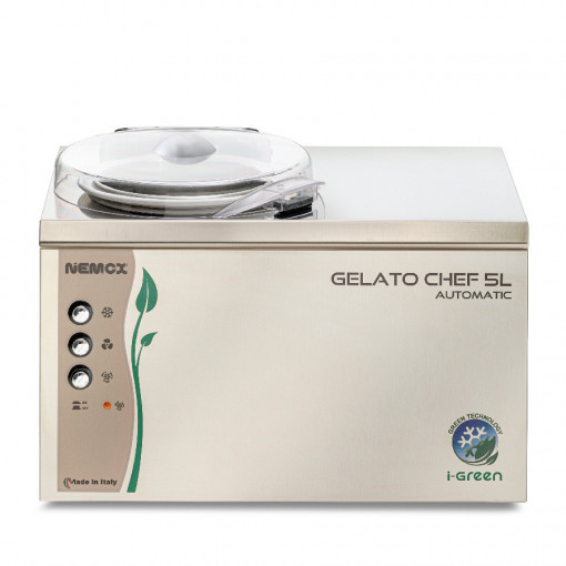 Машина за сладолед с подвижна купа и място за съхранение, GELATO Chef 5L Automatic - i-Green