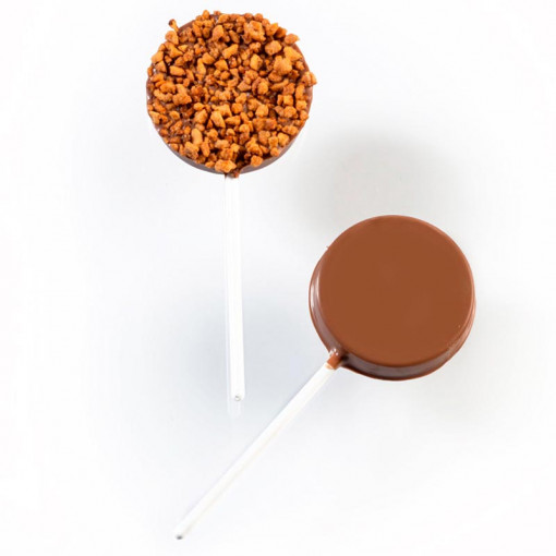Модел на LolliPops, кръгъл, пластмасов Формичка за 10 кухини Ø 5 x H 0,9 cm, комплект от 2 части