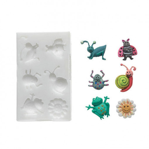 Силиконова форма за насекоми, 6 предмета, Ø 1,1 cm (SLK252)