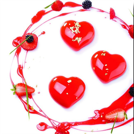 Силиконов калъп Passion Heart, еднопорционен, 7,1x6,6xh3,8cm, 100 ml, 12 кухини