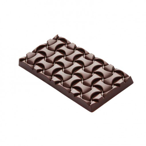 Форма от поликарбонат 3 плочки Chocolate Weave 100 gr, 27,5x17,5 cm