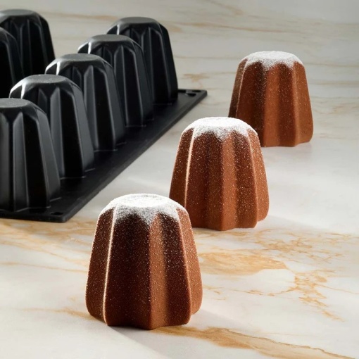 Форма Pavoflex 30x40cm Pandoro 15 кухини, Ø 6,5 x H 6,5 cm, 120 ml