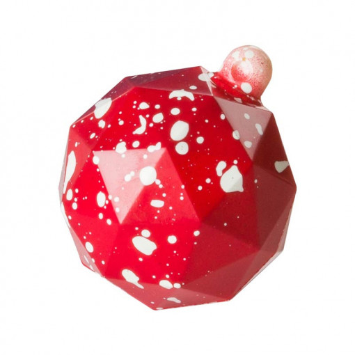 3D Chocolate mould, Polycarbonate with Magnets, Christmas Ball Ø 6.2 x H 7.2 cm, 50 gr