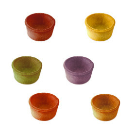 Butter Round Pie Shells, Neutral 5 colours Ø 3.5 cm, BHB, 280 pcs