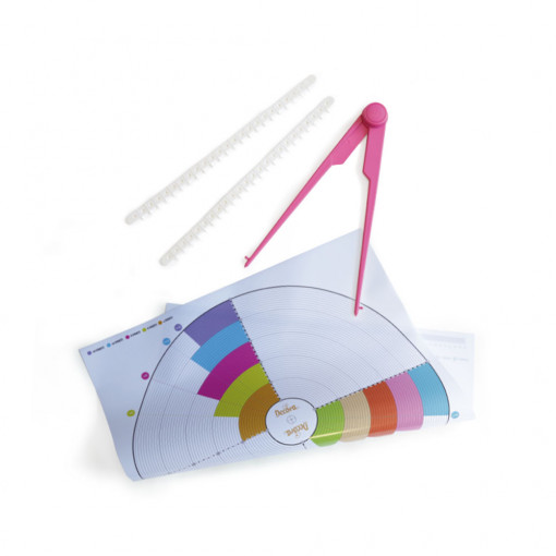 Cake Decoration Set with Compass and Graphic Mat, 5 Pieces