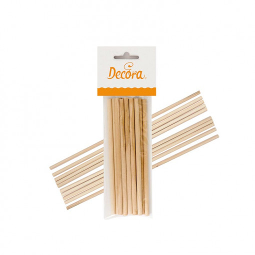 CakePops / LolliPops Wooden Chopsticks, Ø 0.6 x W 16 cm, Set 12 pcs