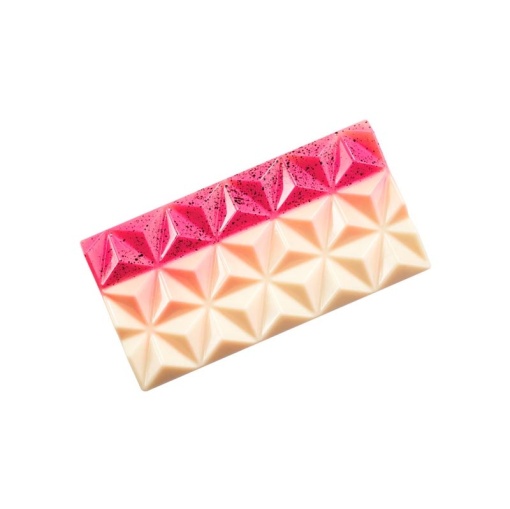 Chocolate bars 13.8 x 7.2 x H 1.1 cm - Polycarbonate mould Pyramids, 3 cavities