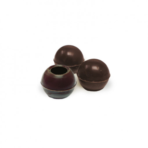 Double Dark Chocolate Truffle Shells, Ø 2.5 cm, 1.36 kg, 504 pieces