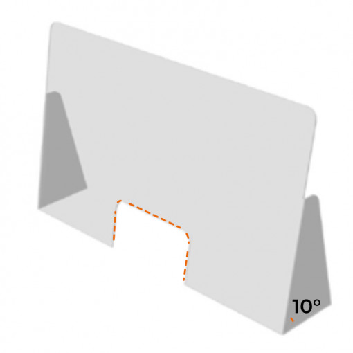 Incl Inclined Protection and Anti-Contraction Screen with Window, L100xH60xW20xD20cm