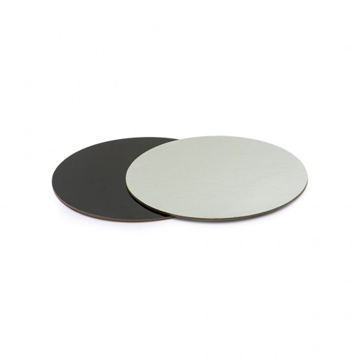 Kerek tortalap 2 lány, fekete/ezüst, Ø 24 x H 0.3 cm