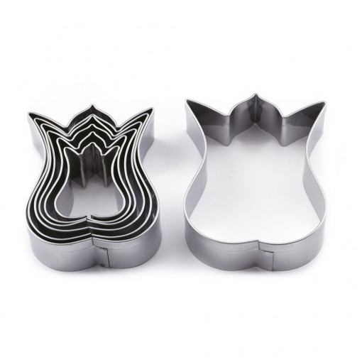 Lalea - Decupatoare Inox Ø 3.5 - 7.5 x H 2 cm, Cutie 7 Buc