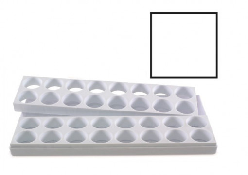 Mignon Patrat Patrat 3,8 x 3,8 x H 2,5 cm - комплект от 2 формички 32 продукта, тава 40 x 20 cm