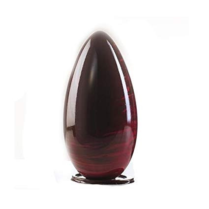 Oua 3D Ø 11 x H 22 cm - Set 2 Matrite Plastic Chocolate