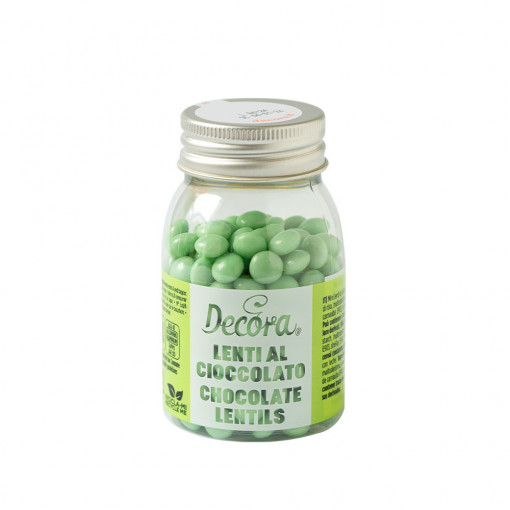 Perle Aplatizate Ciocolata Verde Ø 10 mm, 80 gr