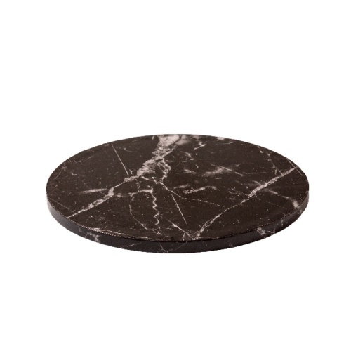 Platou Tort Model Marmura Neagra, Ø 40 x H 1.2 cm