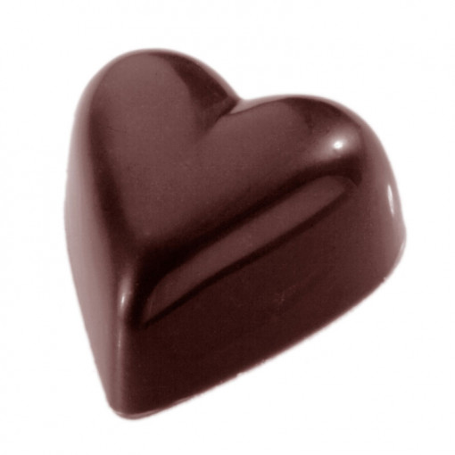 Polycarbonate mould Heart 24 Chocolate Pralines Ø 3.3 x H 1.5 cm, 11 gr