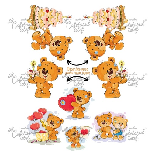 Printed Wafer Children's Birthday, 8 Decorations Ø 4 - 10 cm, A4 - Confectioner Istet