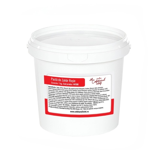 Red sugar paste Confectioner Istet, 1 Kg