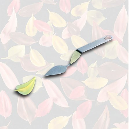 Rozsdamentes acél spatula Decor Chocolate - Leaf modell B, 4.2x2.2 cm, 4.2x2.2 cm