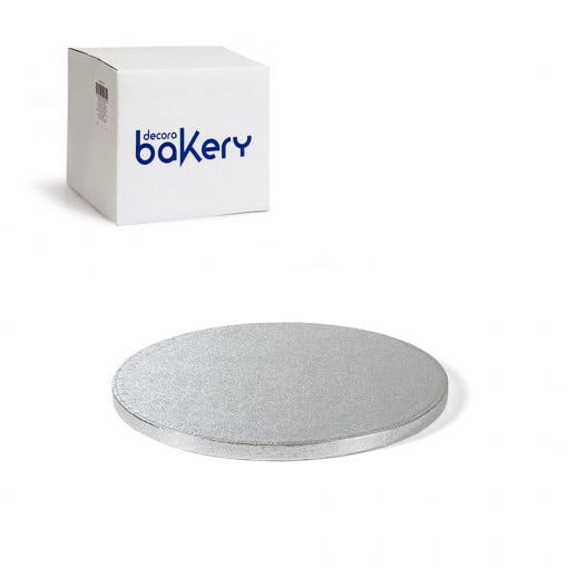 Set 10 Platouri Tort Rotunde Argintii, Ø 36 x H 1.2 cm