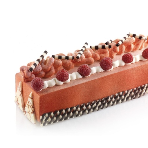 Silicon Rectangular Trunchi Rectangular 49.5 x 7 x H 7 cm, 4 cavities, 2400 ml, (SQ016)