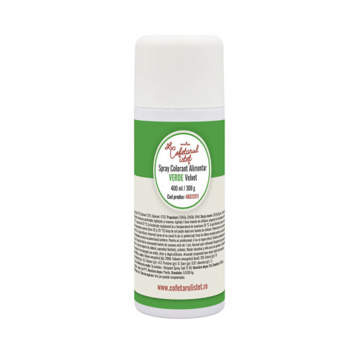 SPRAY VELVET - Зелен хранителен оцветител 400 мл