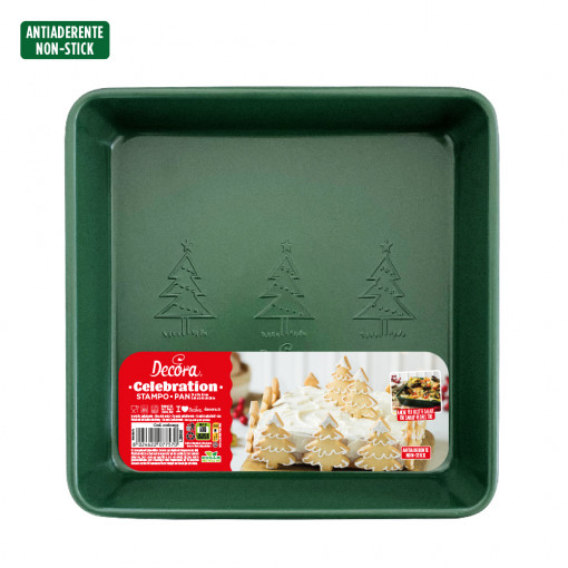 Tray Tray Top, Square Square Frying Tray, 24 x 24 x H 5 cm, Non-stick Metal