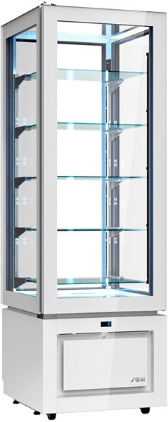Vertical refrigerated display cabinet +2/+10°C, Luxor New Style Slim Slim White