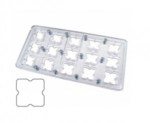 Магнитна форма от поликарбонат 15 шоколадови пралини, 2,5 x 2,5 x H 2 cm, 13 гр. - Img 2