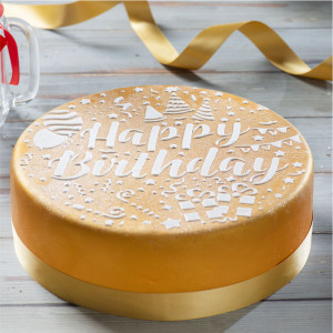 Пластмасов кръгъл декор Sablon Happy Birthday Ø 25 cm - Img 2