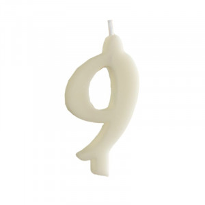 Свещ за торта XL H 12 cm, фигура 9, бяла
