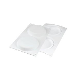 Силиконова кръгла форма Ø 12,2 x H 2 cm, 2 кухини x 235 ml - Img 3